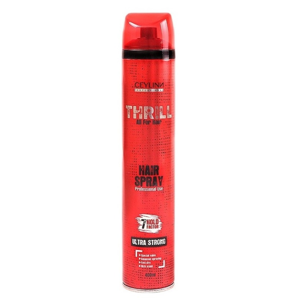Ceylinn Ceylin Thrill Ultra Strong No:7 Saç Spreyi 400ml – Ultra Güçlü Sabitleme
