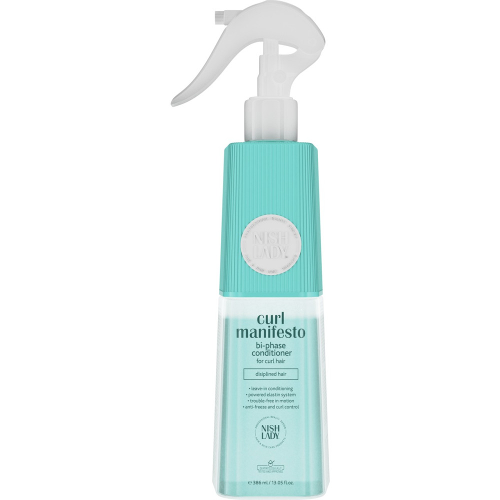 Nish Lady Curl Manifesto Bi-Phase Conditioner 386ml – Kıvırcık ve Bukleli Saçlar İçin Bakım Spreyi