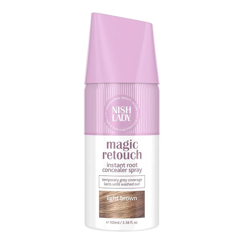 Nishlady Re Touch Beyaz Saç Kapatıcı Açık Kahve Sprey – Suya Dayanıklı 100 ML