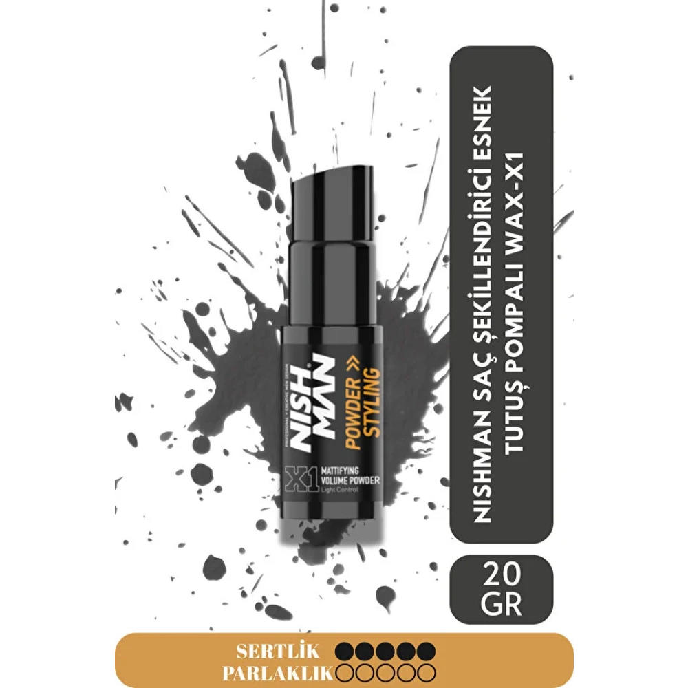 NISHMAN X1 Powder Wax Mat Görünüm & Esnek Tutuş