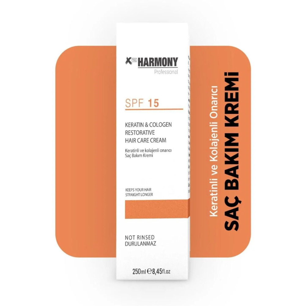 X Pro Harmony SPF 15 Keratinli ve Kolajenli Onarıcı Durlanmayan Saç Bakım Kremi 250 ML