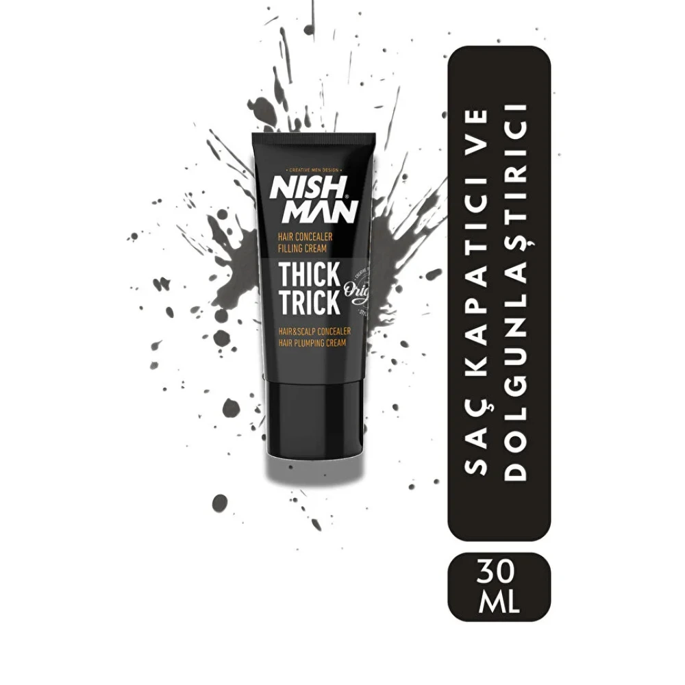 NISHMAN Thick Trick Hair Concealer 30ML | Seyrek Saçlara Anında Dolgunluk