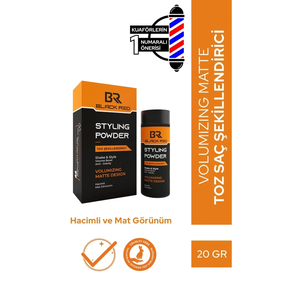 Black Red Saç Şekillendirici Toz Wax 20g – Hacim Veren Mat Görünüm