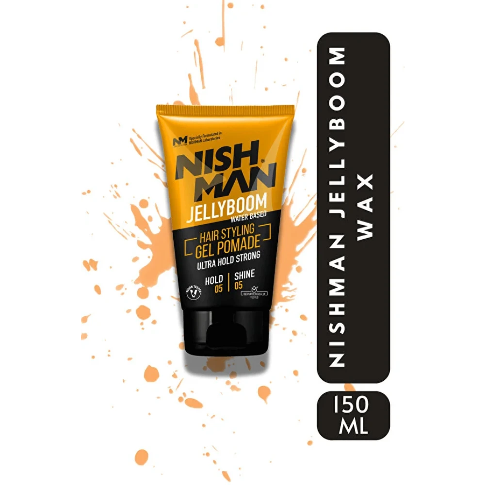 NISHMAN JellyBoom Tüp Wax 150 ML | Ultra Parlak Görünüm & Güçlü Tutuş