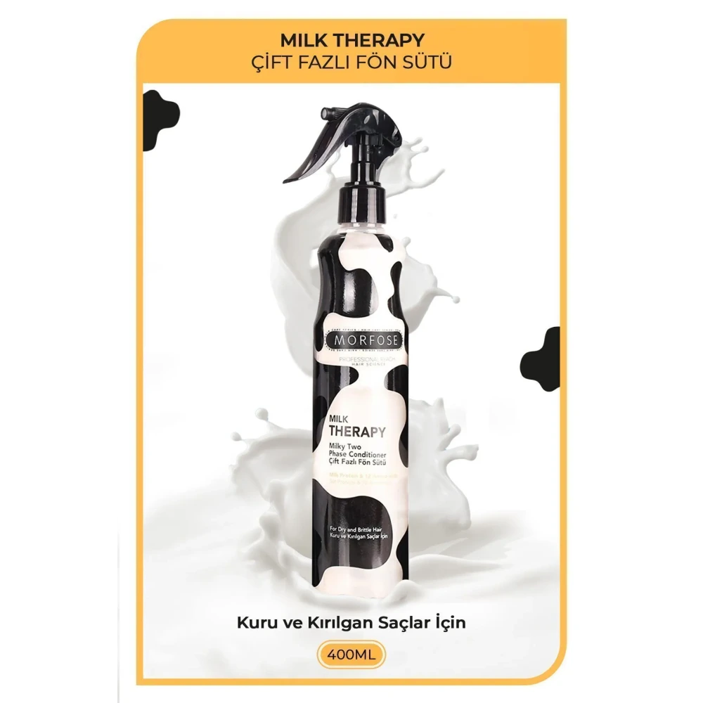 Morfose Milk Therapy Çift Fazlı Saç Bakım Fön Sütü 400 ml – Besleyici & Koruyucu