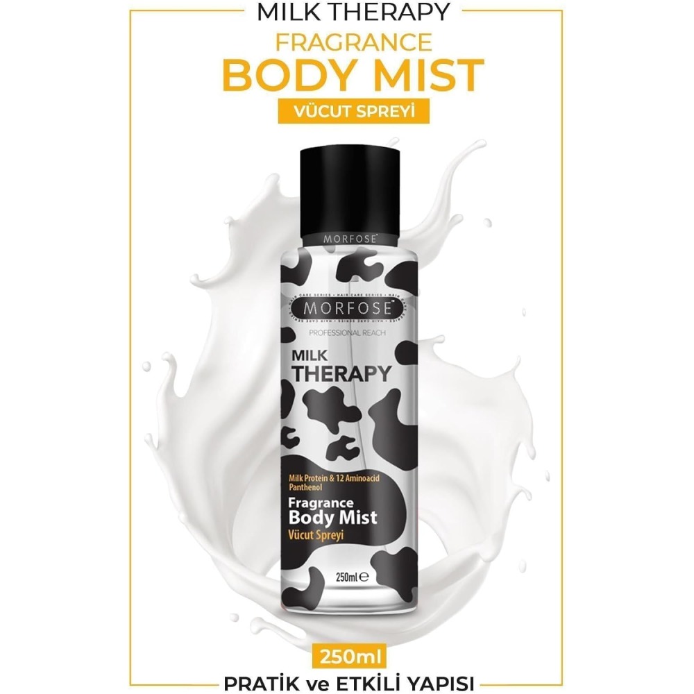 Morfose Milk Therapy Vücut Spreyi 250 ml – Yumuşatıcı ve Besleyici Etki