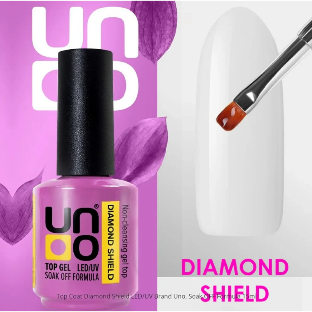 Uno Top Coat Diamond Shield 15ml – Ultra Dayanıklı, Yoğun Parlaklık