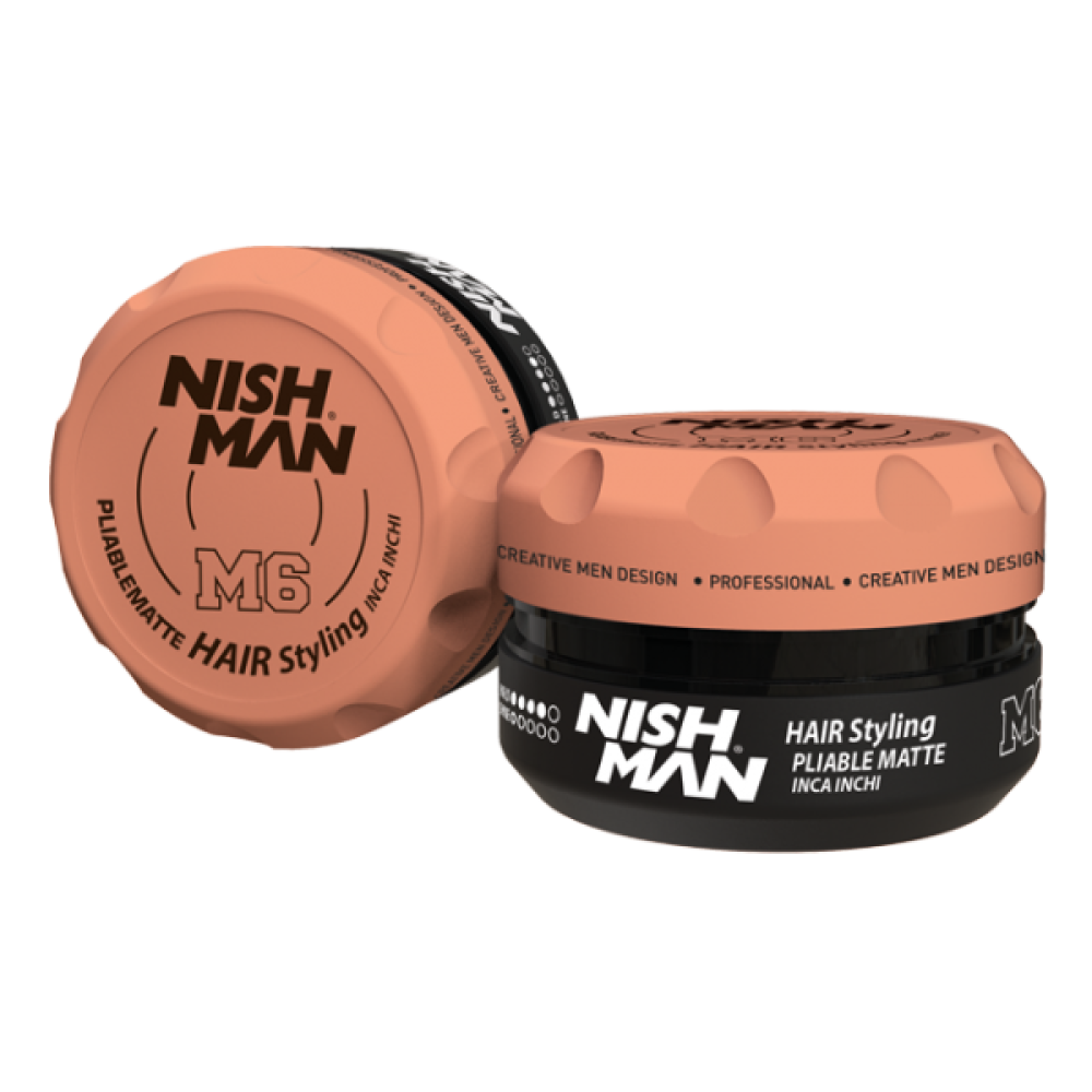 Nishman Saç Şekillendirici Mat Wax Incha Inci M6 – 100ml | Doğal Mat Görünüm ve Güçlü Tutuş
