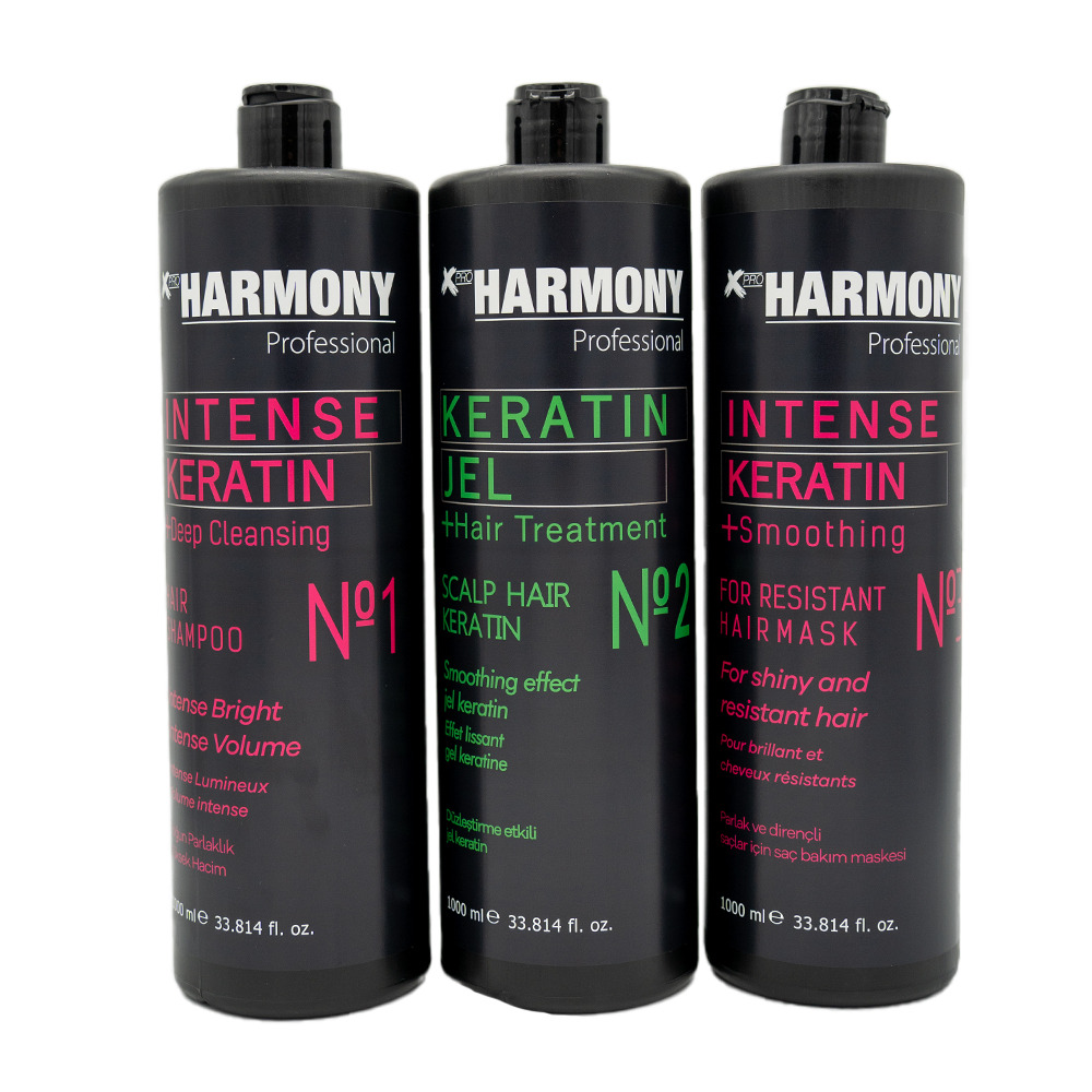 X Pro Harmony 3'lü Keratin Saç Bakım Seti – Şampuan + Keratin Jel + Maske (3x1000ml)